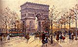 Eugene Galien-Laloue Arc de Triomphe painting